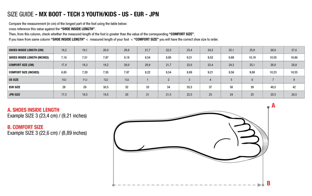 Alpinestars Tech 3S Kinder MX Laarzen Zwart/Wit/Rood