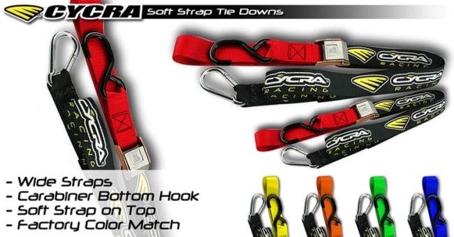 Cycra spanbanden zwart/rood 38,1mm with loop